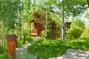 Quiet, private, surrounded by mature aspens & pines