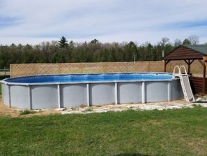 The pool is 23'x43' and is 4 feet deep. 