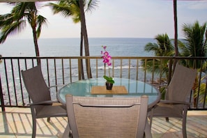 Relaxing views while dining or just sitting at your oceanside table