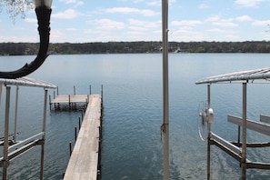 Dock view in spring - our lifts and boats will be in seasonally