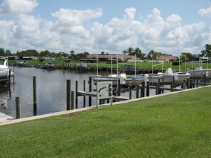 The dock area.