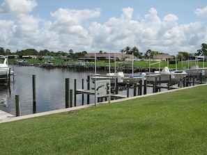 The dock area.