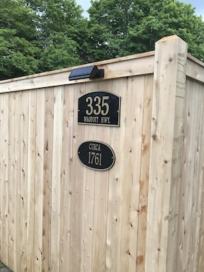 Property entrance sign