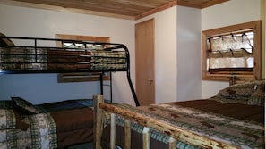 Bdrm 2 - Bunk with Full and Twin + Queen with Log Frame