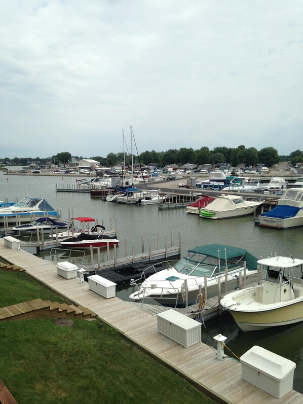View of the water from the deck