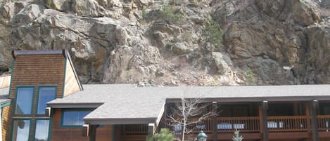 Premier location in downtown Estes Park, unit on two floors with deck & balcony