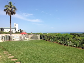 Yard in front of the condo