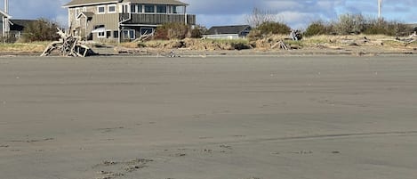 Beach side of beach house 