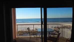 In Condo looking out to Balcony