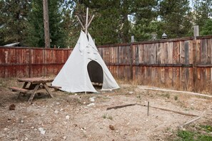 Kids will have fun in the Authentic Cheyenne Tipi