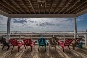 View of the Gulf from massive main deck (over 50 ft wide & 12 ft deep).