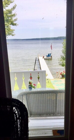 View from living room.  Notice how close the house is to the shoreline.
