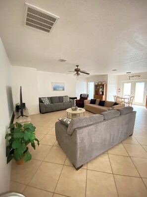 Living room with open floor plan!