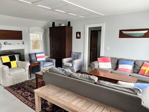 The living room.