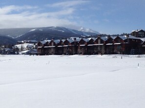 View of Loan Peak from the Cross Country trail with SPC Condos in the foreground