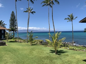 View of the ocean from the lanai.
