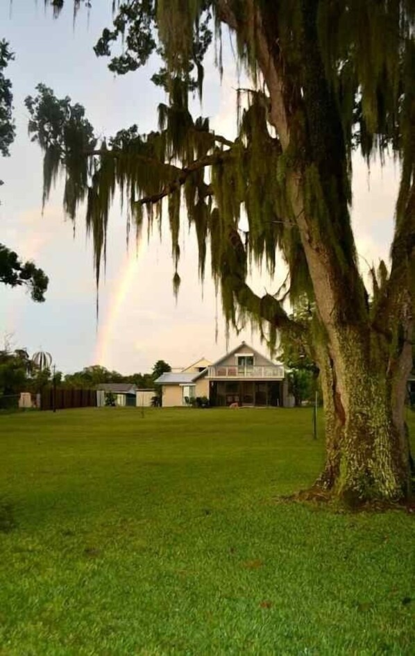 View of house and large "back yard" from Lake Josephine.

