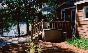 exterior of Lone Pine Cottage on Bryan Lake, Lake Ann, MI