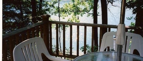 Deck overlooking lake