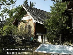 Romance of family fun. This area at the Gnome House is perfect.