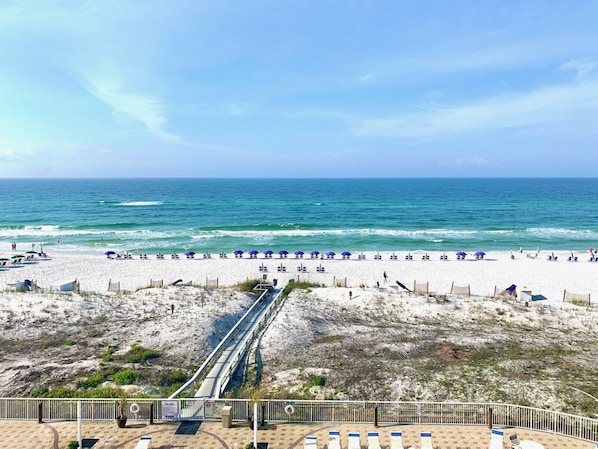 Spectacular Ocean & Beach View from the condo and balcony. 