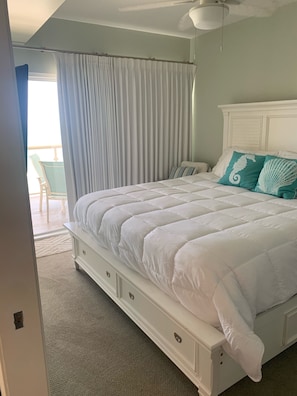 Master Bedroom with convenient storage under the bed