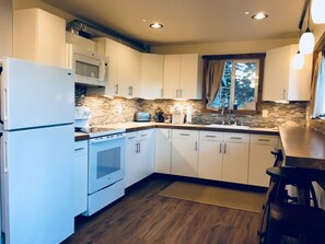 All your meals can be made right here in this beautiful full functioning kitchen
