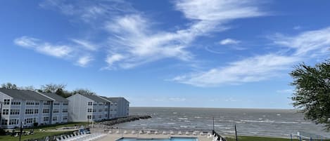 Great view from the condo and all of this just down the steps to your backyard.