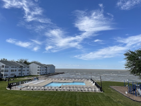 Great view from the condo and all of this just down the steps to your backyard.