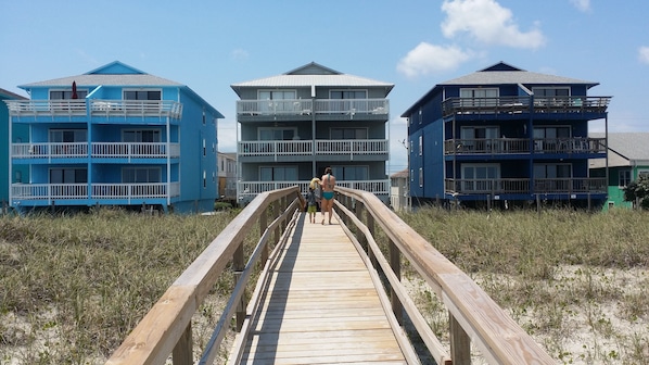 This is my condo in the middle.  A shot from the beach