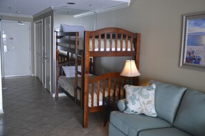 Living Area with Bunk Beds and Sofa Sleeper 