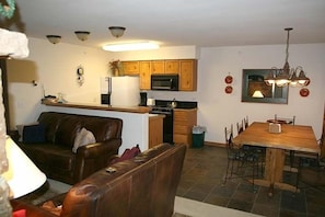 View of Family Room, Kitchen and Dining Room