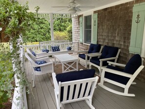 Front porch - perfect for morning breakfast or afternoon cocktails!