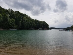 View looking out from the dock.