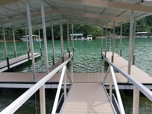 New double slip covered dock.