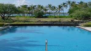 View of A-bay beach from pool. Less than 100yds along private path. 