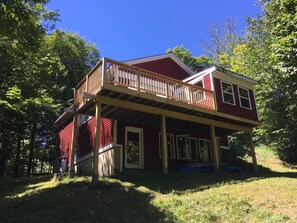 View of the house from the backyard