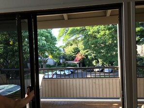 view from living room to upper lanai