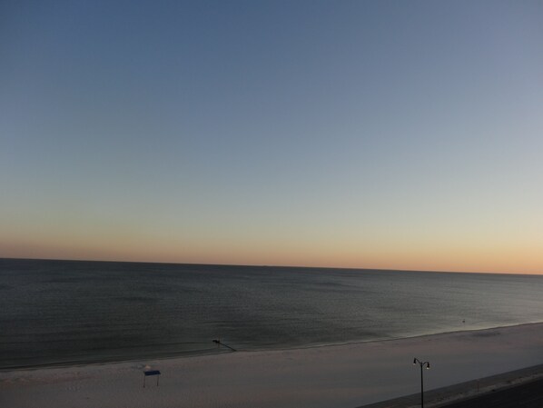Sunset from the balcony looking west.