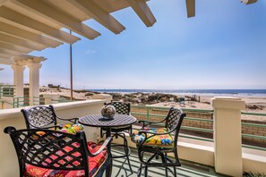 Patio deck off of living and dining.  Deck includes BBQ