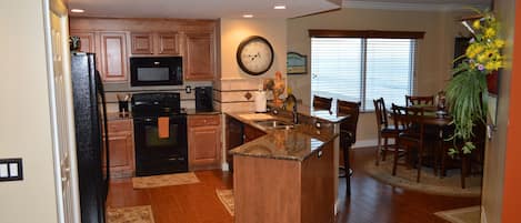 Full size kitchen with separate dining area