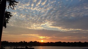 Watch the sunrise from the back patio.