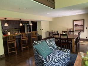 Combined living/dining and kitchen, great space for everyone to hang out!