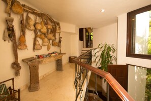 Hallway upstairs with board games