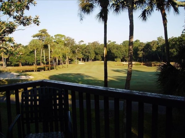 View from the balcony to the green!