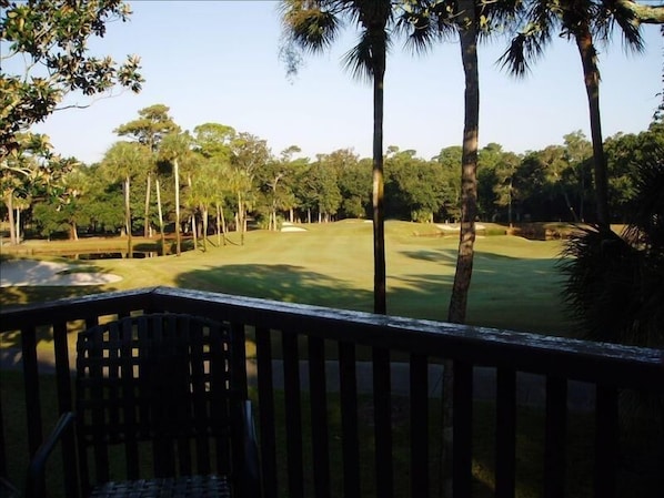 View from the balcony to the green!