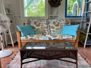 Futon Couch is available for added sleeping accommodations.