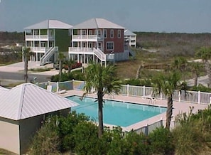 View of pool from the Flamingo balcony.
