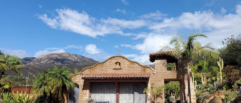 Spanish mission style home with views.