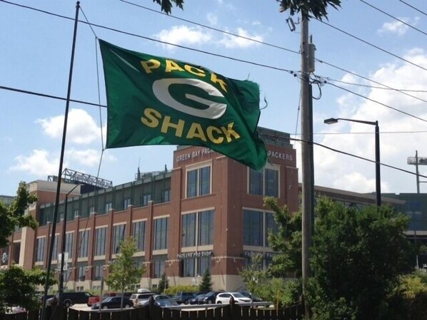 View of Lambeau from the patio of Pack Shack  An experience like no other!!!!